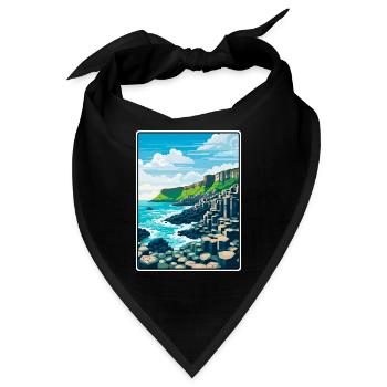 Giant's Causeway Nordirland Küstenbasalt - Bandana - Schwarz - Vorne