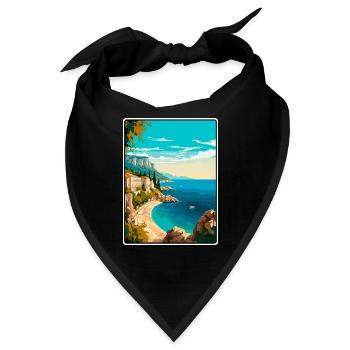 Makarska Kroatien Klippen Mittelmeerküste - Bandana - Schwarz - Vorne