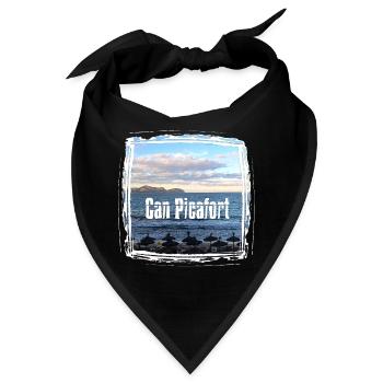 Can Picafort Strandprint - Bandana - Schwarz - Vorne