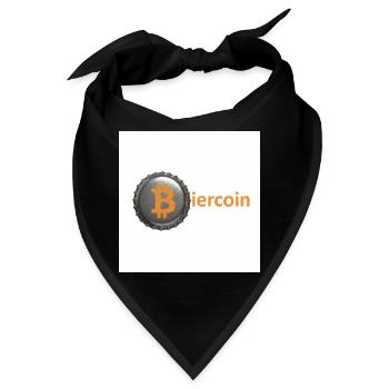 BierCoin Bitcoin Logo - Bandana - Schwarz - Vorne
