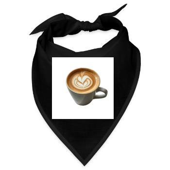 Latte Herzkunst Becherdesign - Bandana - Schwarz - Vorne