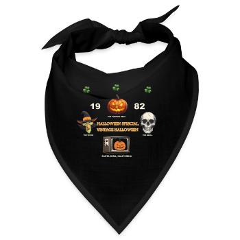 Vintage Halloween Mashup T-Shirt - Bandana - Schwarz - Vorne