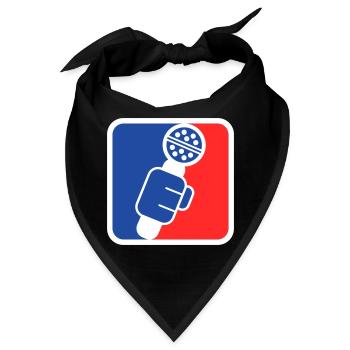 Microphone Check League Icon – Sportfan - Bandana - Schwarz - Vorne