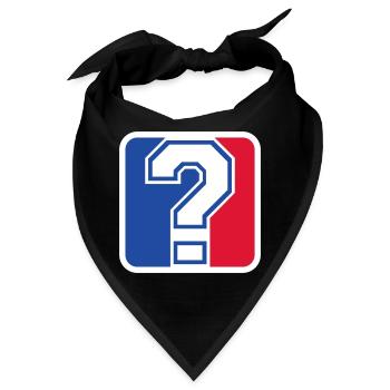 Question Mark League Icon – Sportfan - Bandana - Schwarz - Vorne