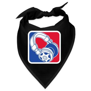 Headphones League Icon – Sportfan Design - Bandana - Schwarz - Vorne