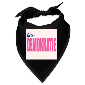 FÜR DEMOKRATIE WERTE - Bandana - Schwarz - Vorne