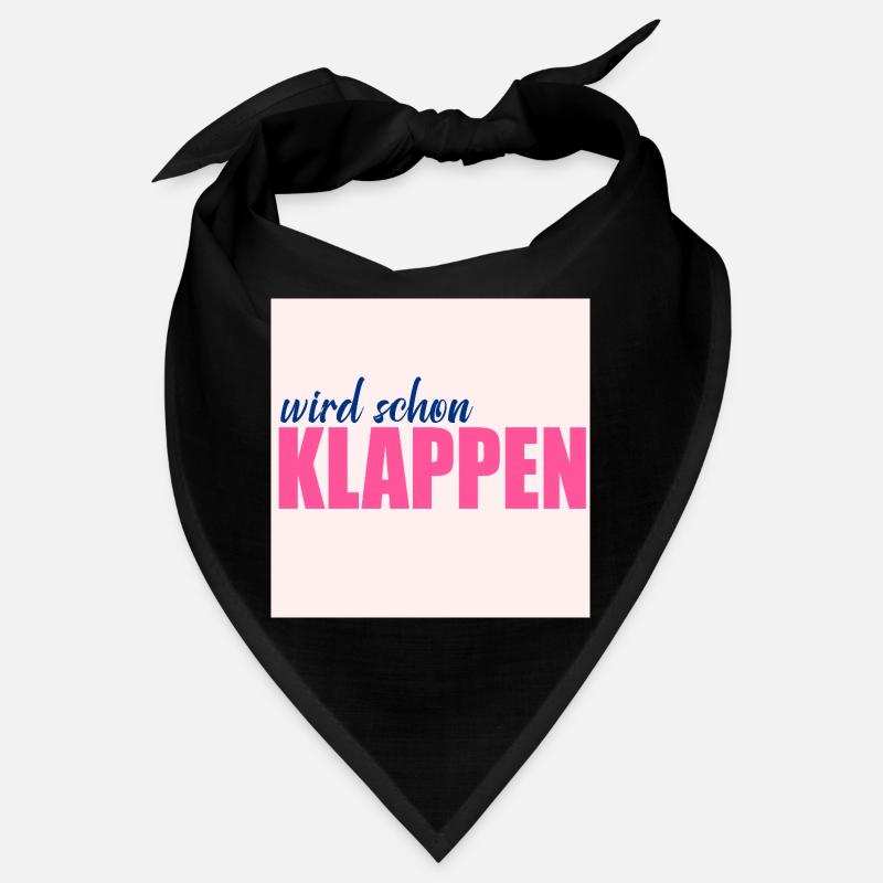 Wird schon klappen Optimismus - Bandana - Schwarz