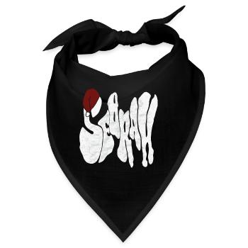Savage „SEBRAH“ Graffiti Schrift Marmor - Bandana - Schwarz - Vorne