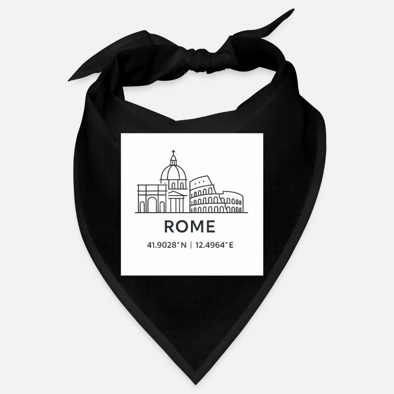 Rome Line Art Silhouette Point de repère Bandana