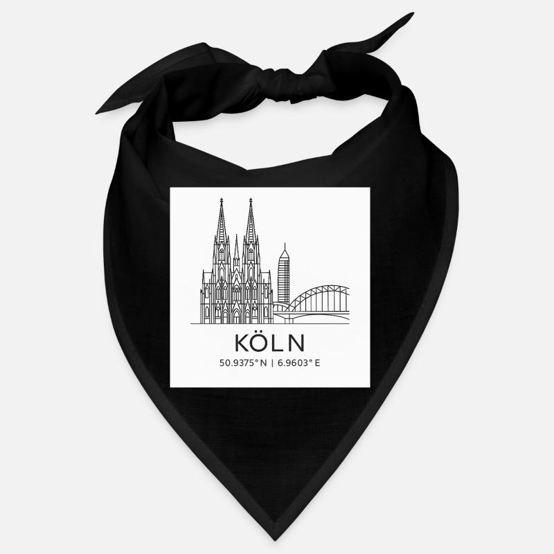 Silhouette d’art lineal de Cologne Bandana