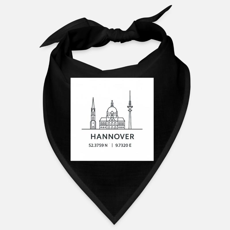 Silhouette d’art au trait de Hanovre Monument Bandana