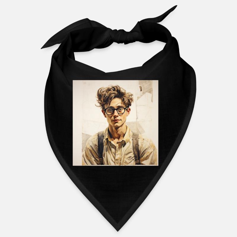 Casual Learner Portrait with Glasses Bandana