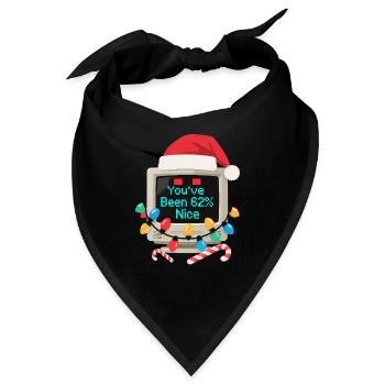 Computer Weihnachten KI Sarkastisch Tech Geschenk - Bandana - Schwarz - Vorne