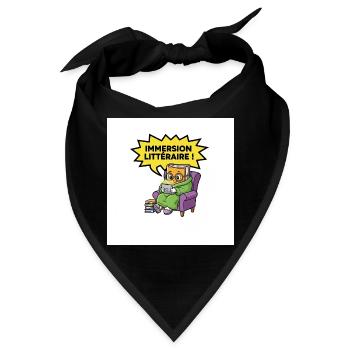 Farbenfrohes literarisches Eintauchen - Bandana - Schwarz - Vorne