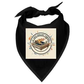 Die Zeit-Tretmühle: Hamster-DJ - Bandana - Schwarz - Vorne