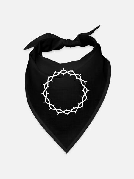 Dornenkrone - Bandana - Schwarz - Vorne