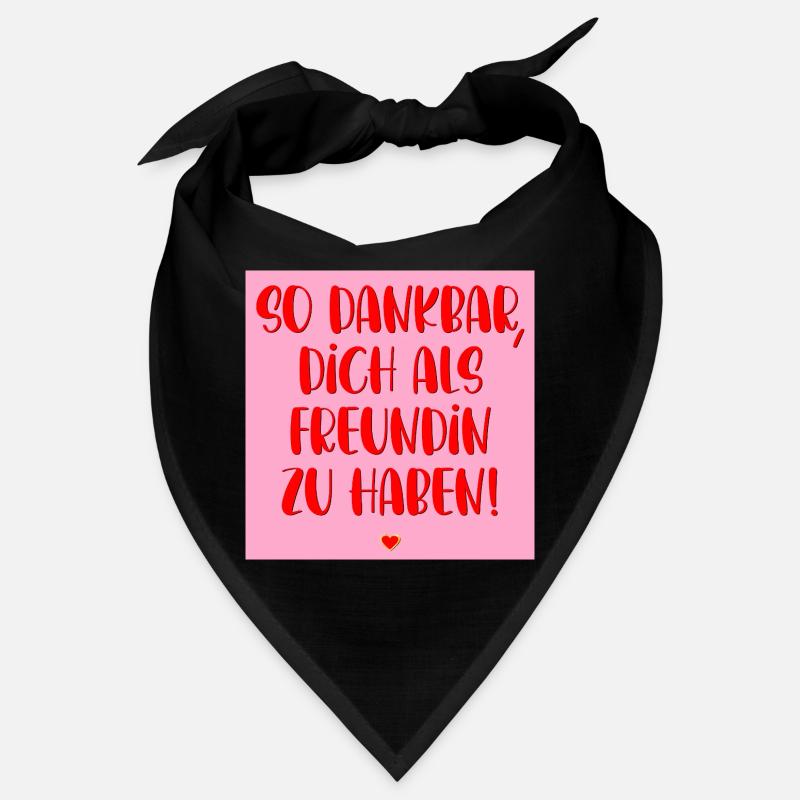 DANKBAR FREUNDSCHAFT HERZ - Bandana - Schwarz