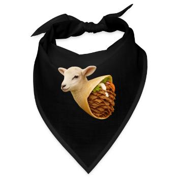 Lamm-Döner | Reduzierter Fleischkonsum - Bandana - Schwarz - Vorne
