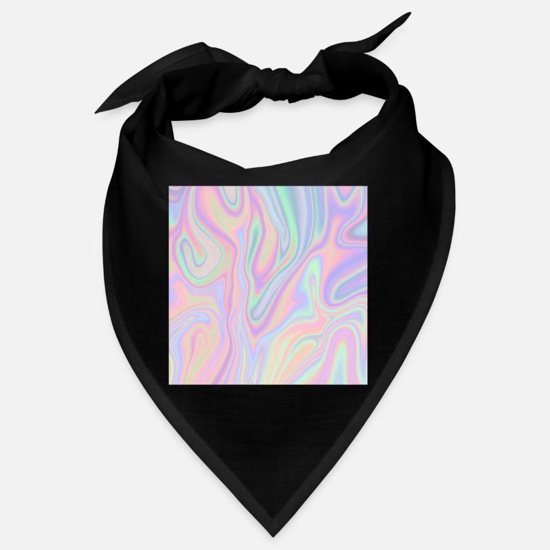 Iridescent Abstract Liquid Pastel Pattern Bandana