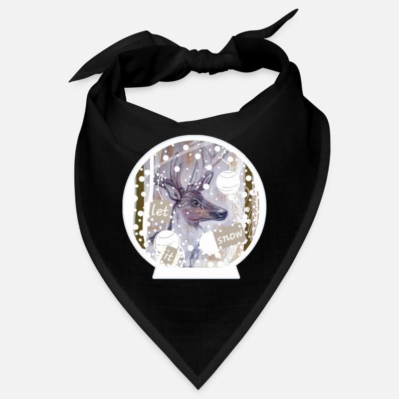 Snow Globe Deer Bandana