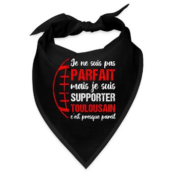 Toulouse-Unterstützer Rugby-Geschenk Toulouse - Bandana - Schwarz - Vorne