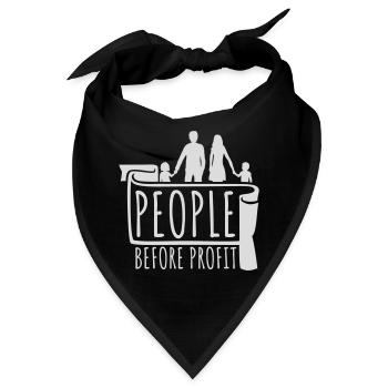 People Before Profit Aktivismus Gerechtigkeit Logo - Bandana - Schwarz - Vorne