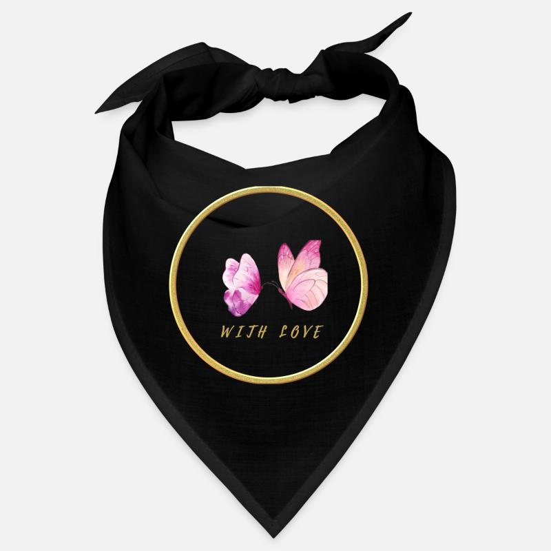Papillons roses avec amour - avec amour Bandana