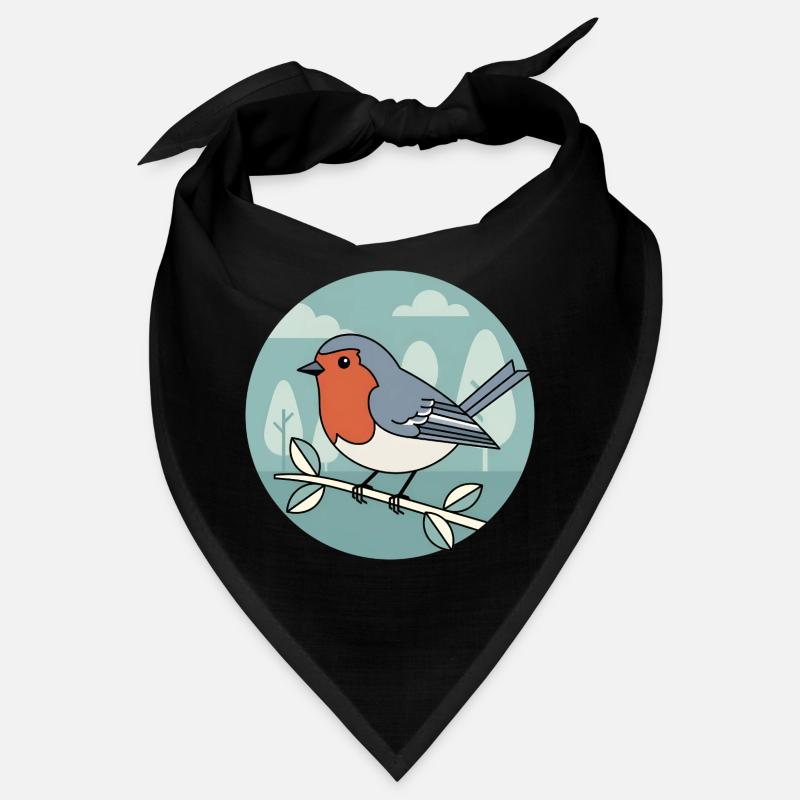 Rotkehlchen - Bandana - Schwarz