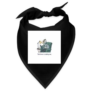 Quantenvogel-Lesen im Sessel - Bandana - Schwarz - Vorne