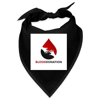 Emblem der Blutspendehände - Bandana - Schwarz - Vorne