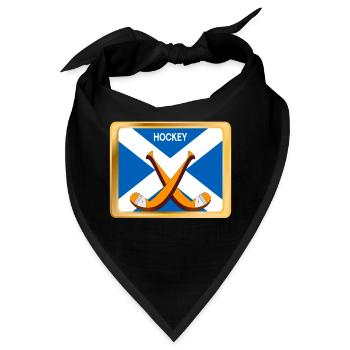 Schottisches Eishockey - Bandana - Schwarz - Vorne