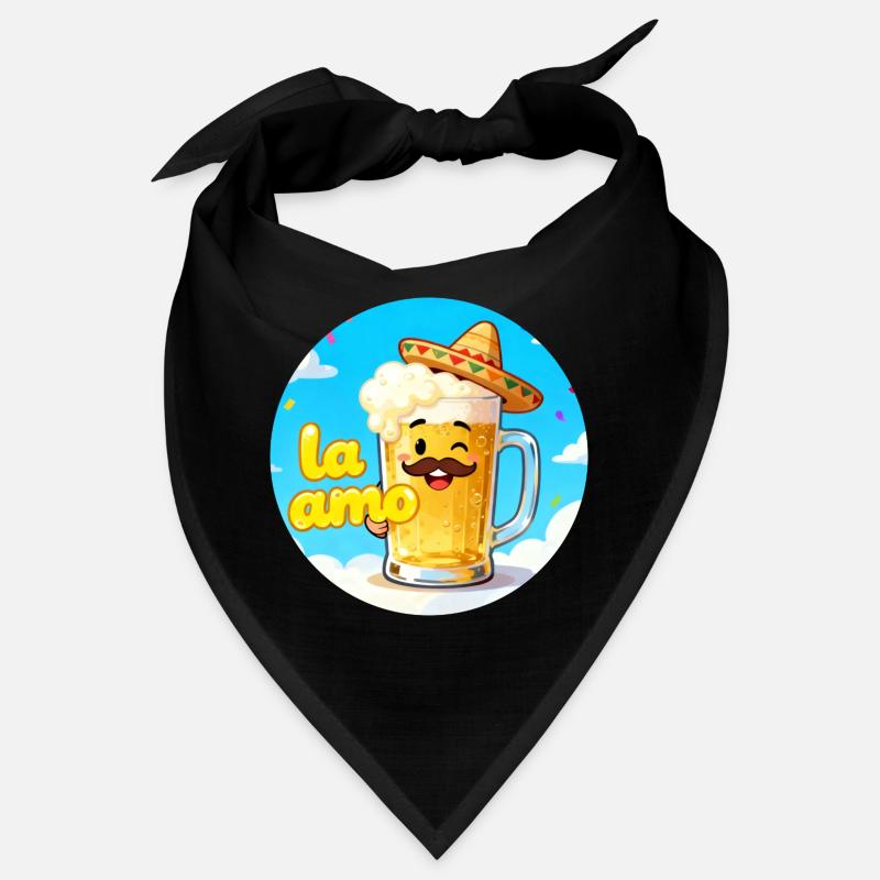 Bier mit Hut und Schnurrbart Bandana