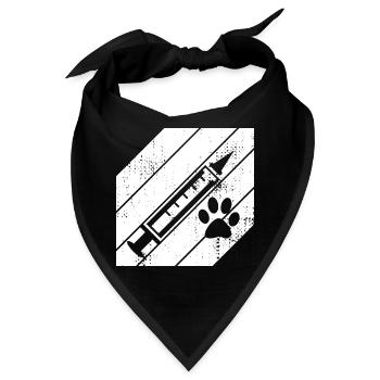 Tierarzt Spritze - Bandana - Schwarz - Vorne