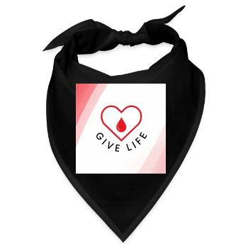 Schenken Sie Leben: Blutspenderherz - Bandana - Schwarz - Vorne