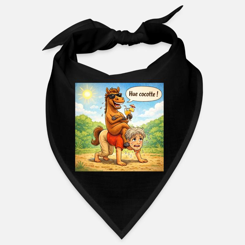 Inversion des rôles cheval - homme Bandana