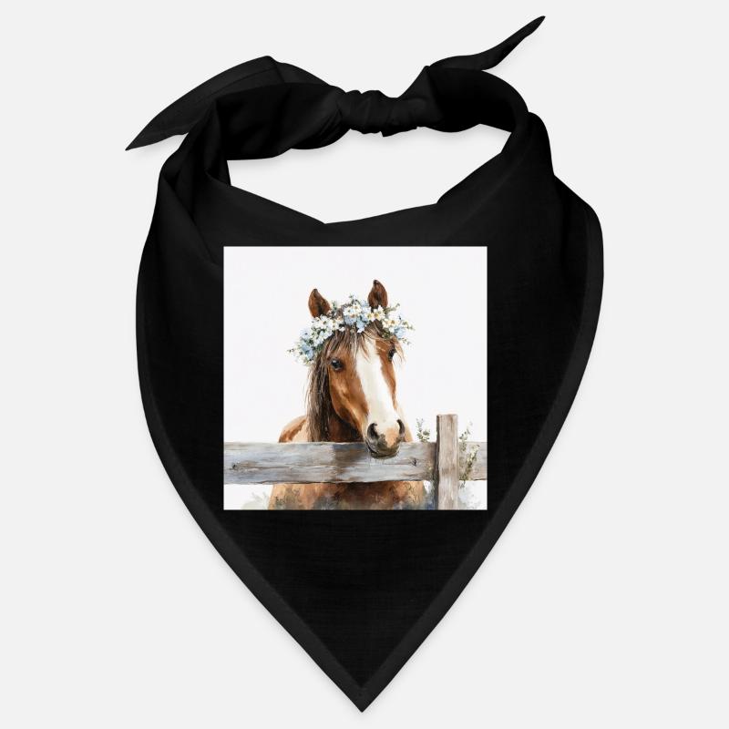 Couronne de cheval florale pastel Bandana