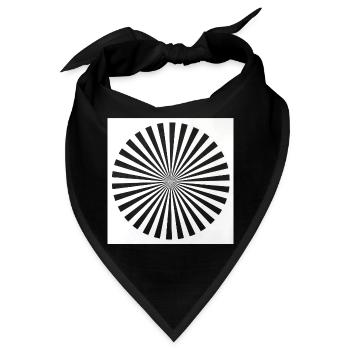 Radiale Optische Täuschung - Bandana - Schwarz - Vorne