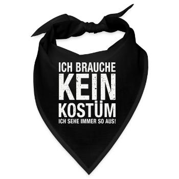 Karneval Fasching Fasnet Kostüm - Bandana - Schwarz - Vorne