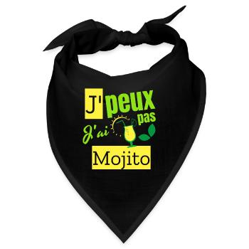 Ich kann nicht. Ich habe einen Mojito. - Bandana - Schwarz - Vorne