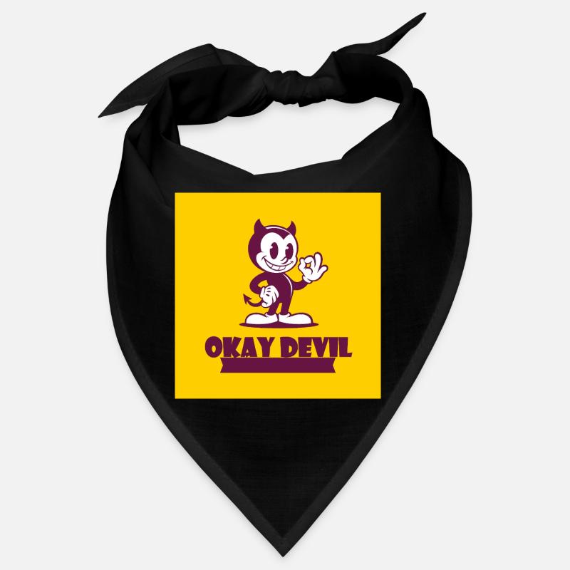 Okay Devil Mascot on Yellow Bandana