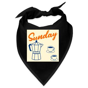 Sonntagskaffee-Paar - Bandana - Schwarz - Vorne