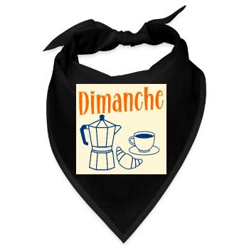 Sonntagskaffee-Croissant - Bandana - Schwarz - Vorne
