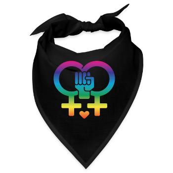 Frauenrechte Frauenpower - Bandana - Schwarz - Vorne