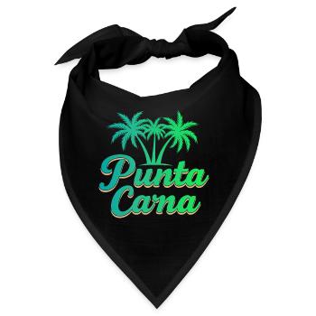 Punta Cana Karibik Urlaub mit Palmen - Bandana - Schwarz - Vorne
