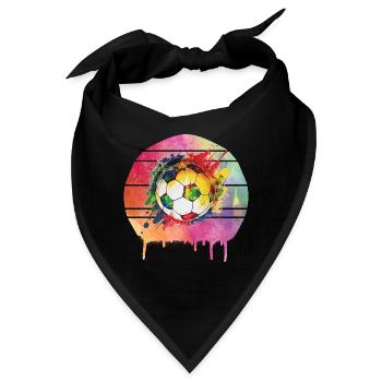 Fußball Ball - Bandana - Schwarz - Vorne