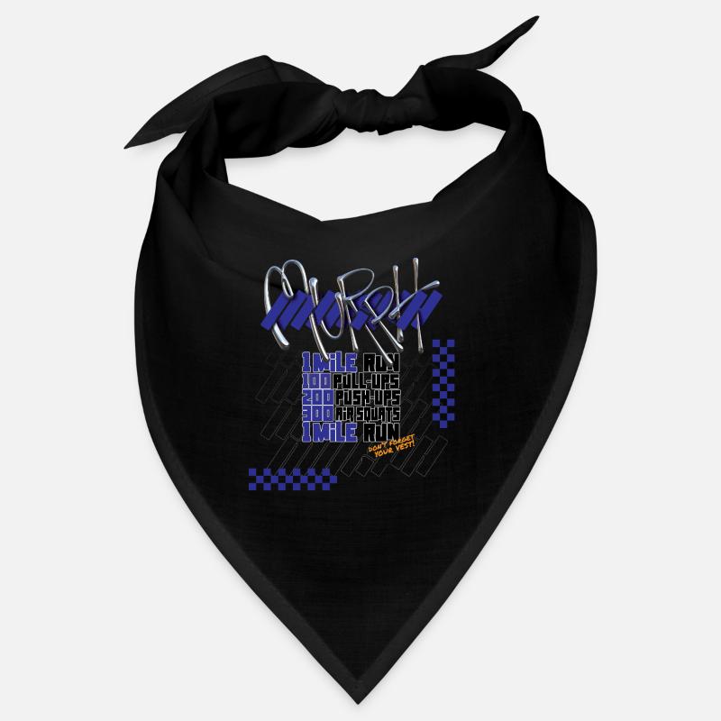 Graphisme de la version sombre de Murph Hero WOD Cross Training Bandana