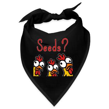 Verrückte Hühner Körner verfressen Hobby - Bandana - Schwarz - Vorne