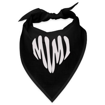 Mimi – Kleines Herz (Sonderfarbe) - Bandana - Schwarz - Vorne