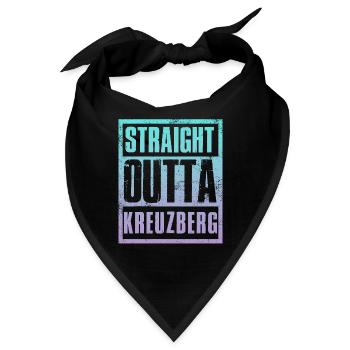 Straight outta Kreuzberg - Bandana - Schwarz - Vorne