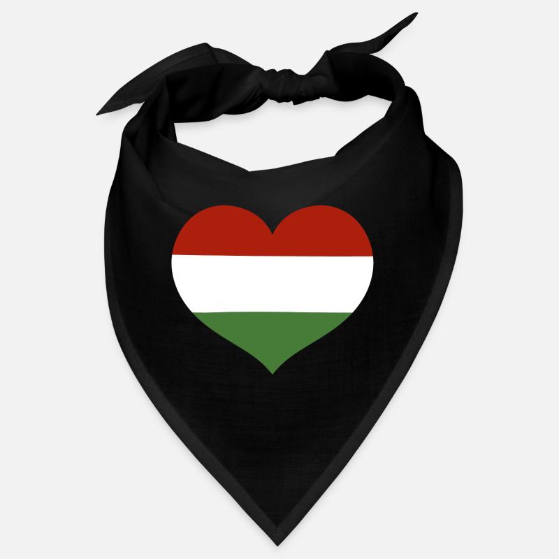 Cœur du drapeau hongrois Bandana